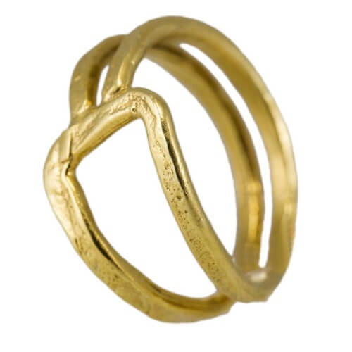 טבעת ציפוי זהב - RP1001