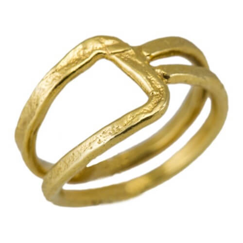 טבעת ציפוי זהב - RP1001