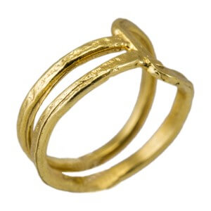 טבעת ציפוי זהב - RP1001