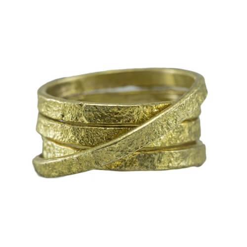 טבעת ציפוי זהב - RP1004