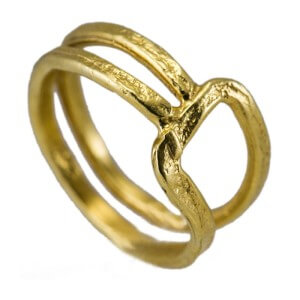 טבעת ציפוי זהב - RP1001